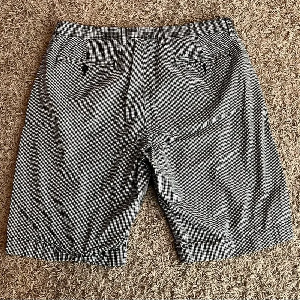 J. Crew Men’s Checkered Navy & White Shorts Size 34